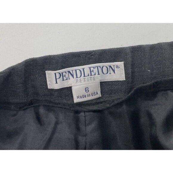 Pendleton Women’s Gray 100% Virgin Wool Lined Dress Pants Size 6 Petite - Picture 6 of 11